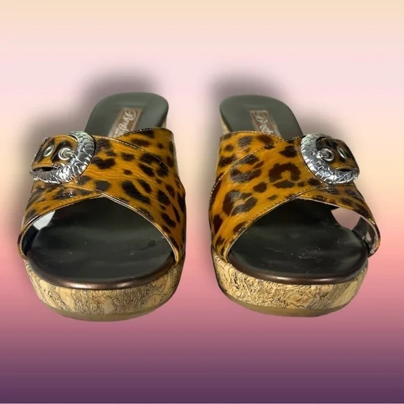 Brighton Leopard Print Wedge Sandals - Picture 4 of 16